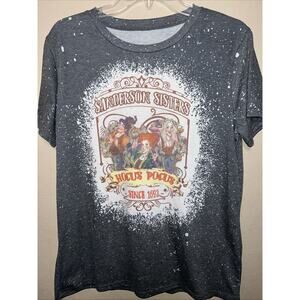 Halloween T-shirt Hocus Pocus Sanderson Sisters Woman's Size M Faded Black